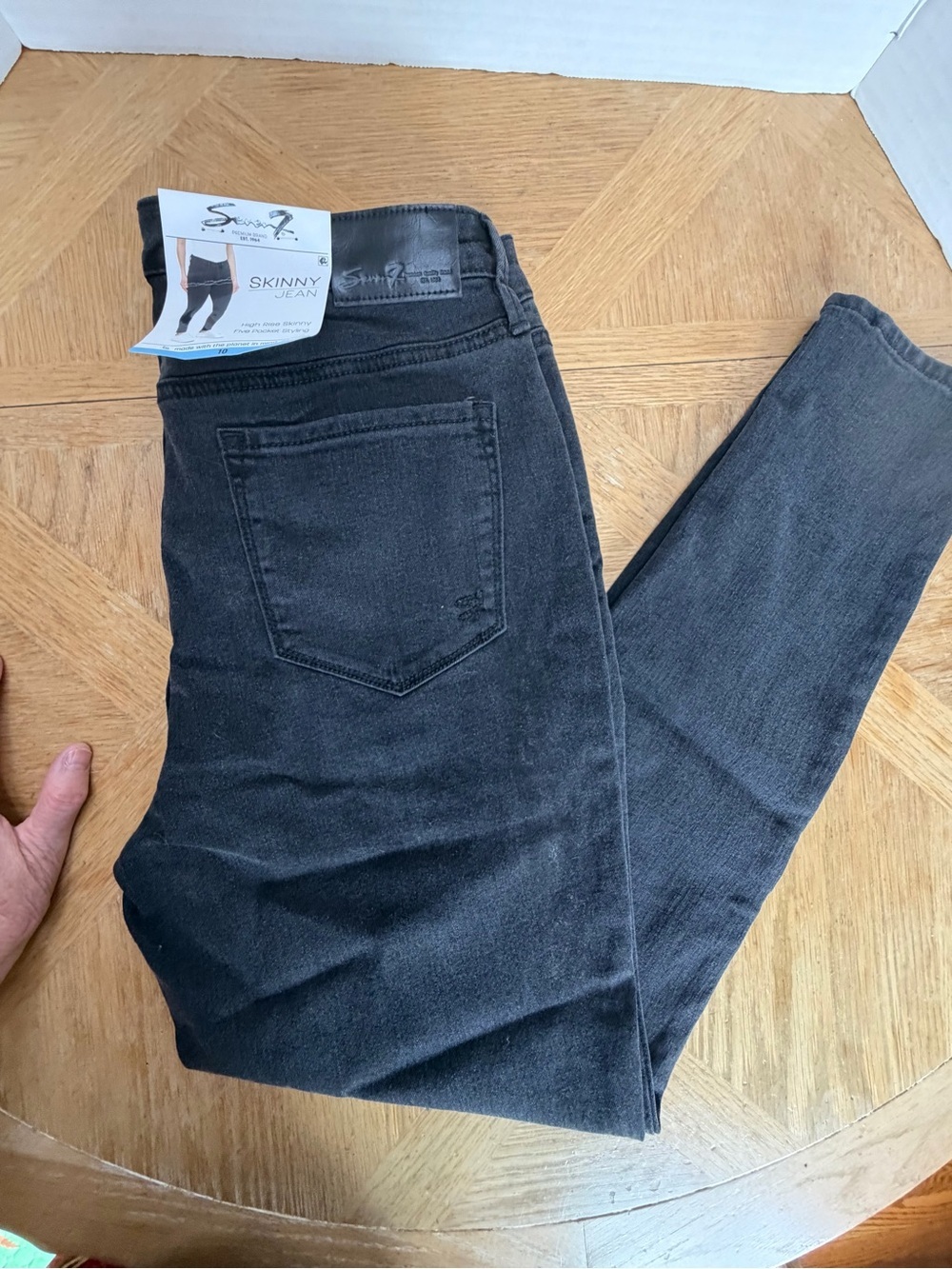 Seven7 Charcoal Black Skinny Jeans